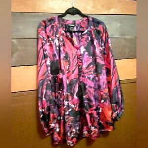 Lane Bryant Vibrant Floral Blouse in size 18.